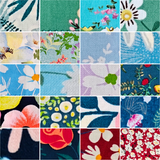 Blossom Breeze Collection - fabric prints 21 to 40 of 40, shown flat and enlarged - The Fabric Hut