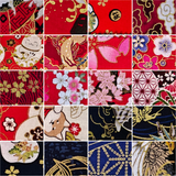 Crimson Garden Collection - fabric prints 1 to 20 of 40, shown flat and enlarged - The Fabric Hut