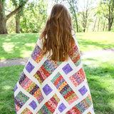 Iris Harmony Pre-Cut Quilt Kit with Complete Fabric Set - Beginner Friendly (59 x 69 inches)
