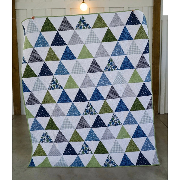 Whispering Pines Quilt Kit Fabric Pattern and Binding and backing Included ALL PRE CUT 64 X 77 Easy Triangle Quilt Ready to Sew Beginner