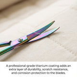 Embroidery Scissors, 4 inch Curved Fine Point, Titanium Coated - 2 Units - 4