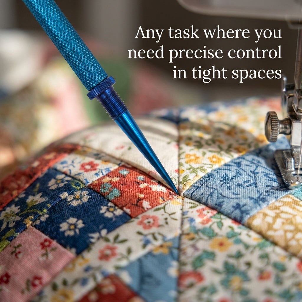 The Fabric Hut 6" Titanium-Coated Sewing Stiletto - Precision Control for Piecing, Pressing & Guiding Fabric