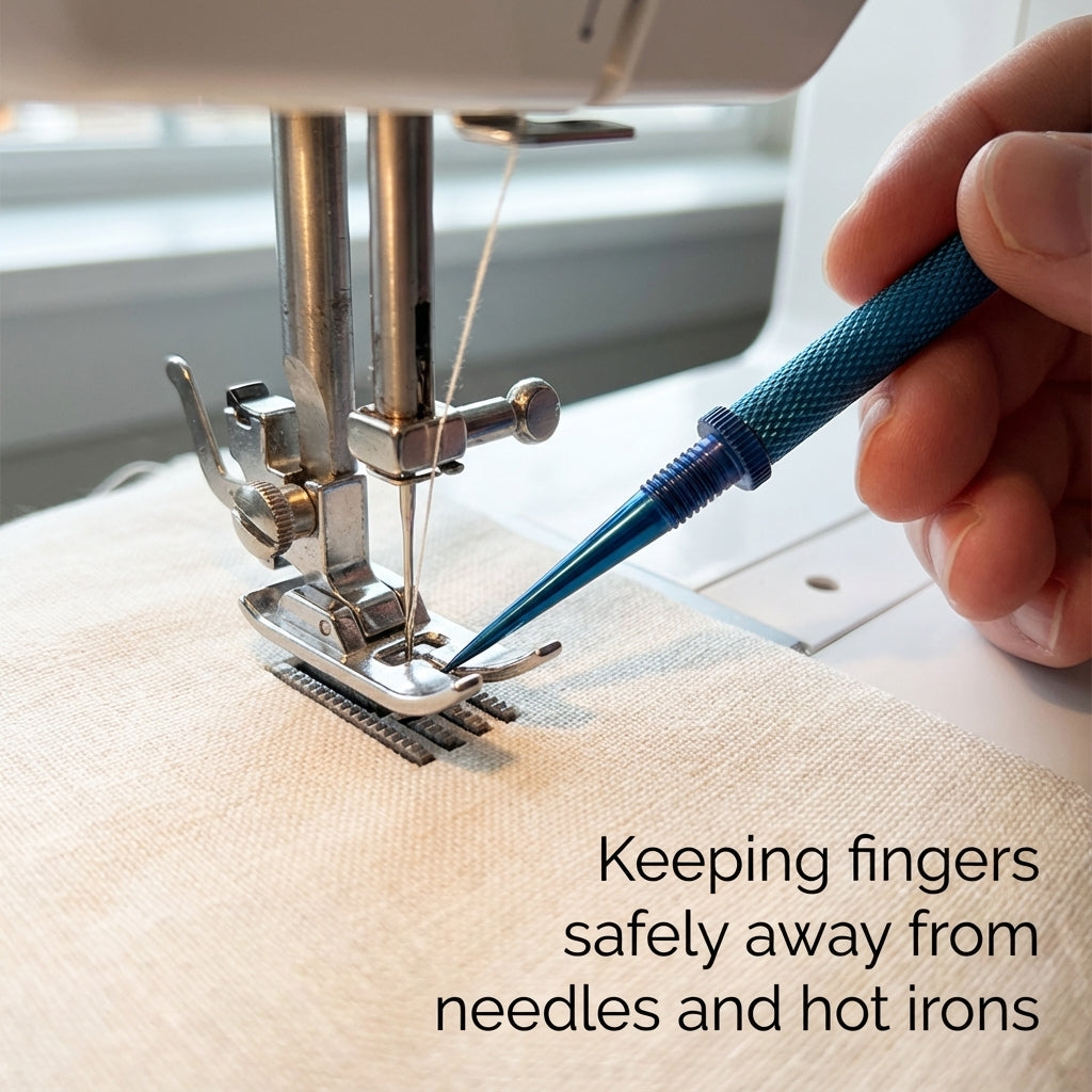 The Fabric Hut 6" Titanium-Coated Sewing Stiletto - Precision Control for Piecing, Pressing & Guiding Fabric