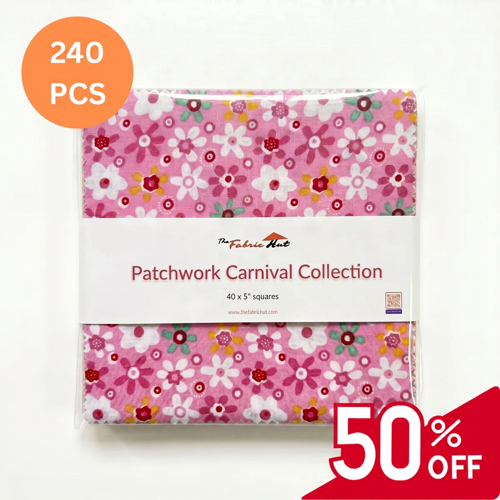 Charm-pack 240pcs - 5" Square Precuts - Patchwork Carnival Collection
