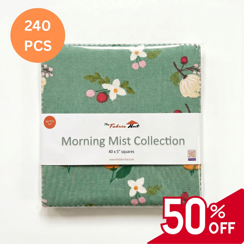 Charm-pack 240pcs - 5" Square Precuts - Morning Mist Collection