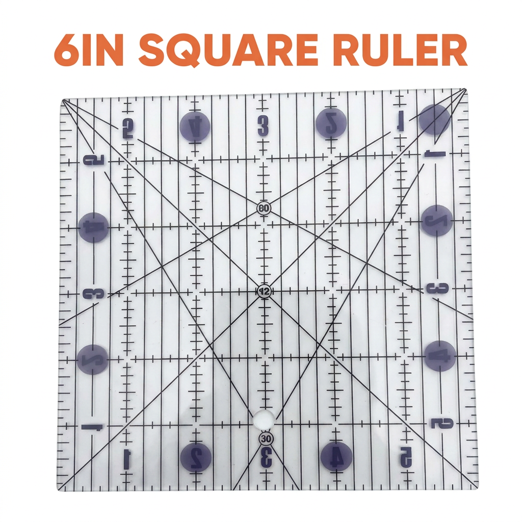 Quilter's Essentials Bundle - 141 Piece Notions Set with 6in Square Ruler, Quilting Clips, Needles, Threaders, Empty Blade Cases and Washers