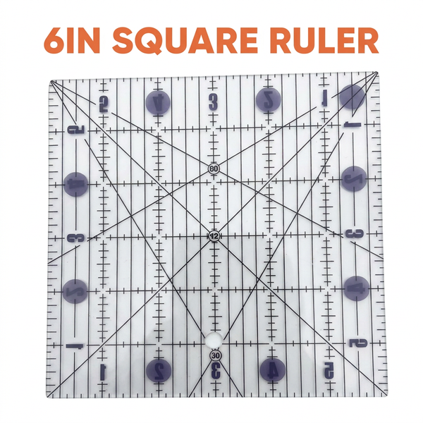 Quilter's Essentials Bundle - 141 Piece Notions Set with 6in Square Ruler, Quilting Clips, Needles, Threaders, Empty Blade Cases and Washers