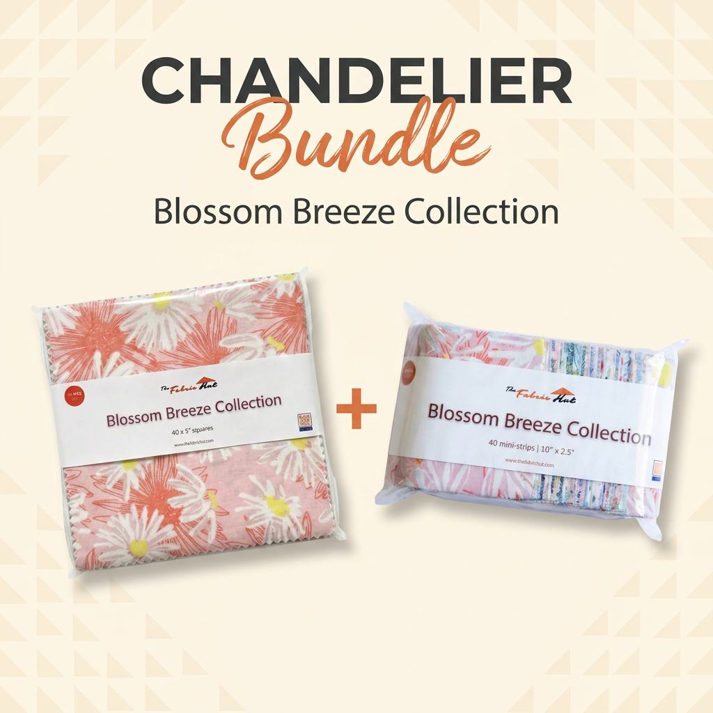 Chandelier Quilt Bundle - Blossom Breeze Collection - Beginner - 50" x 60" Finished
