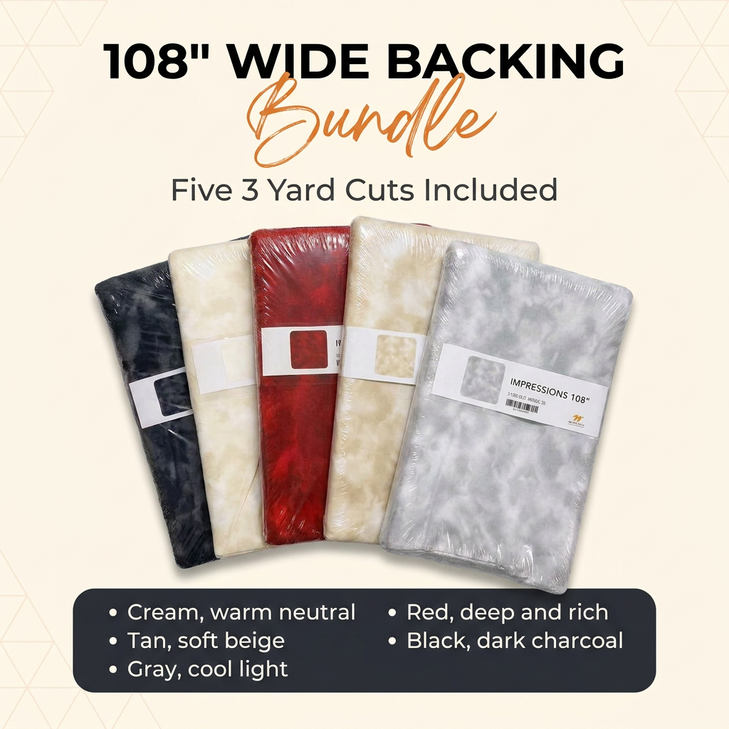 Northcott Impressions 108" Wide Backing Bundle, Five 3 Yard Cuts