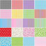 Patchwork Carnival Collection - fabric prints 1 to 20 of 40, shown flat and enlarged - The Fabric Hut
