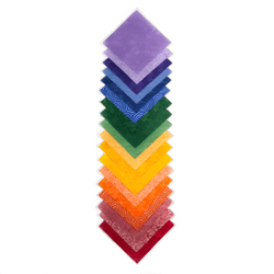 108 piece Rainbow Basics charm pack 5" squares 100% cotton fabric quilt