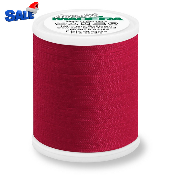 Madeira Aerofil 120 Polyester Quilting & Sewing 40WT Thread - 1100 Yards- 9470 Ruby