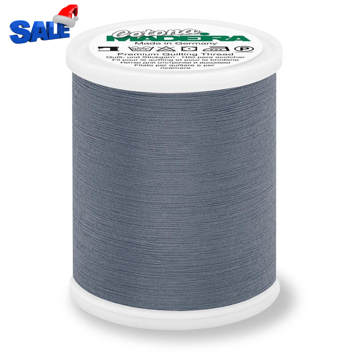 Madeira Cotona 50 WT Quilting & Sewing Thread- 1100yd - 568 Steel Grey