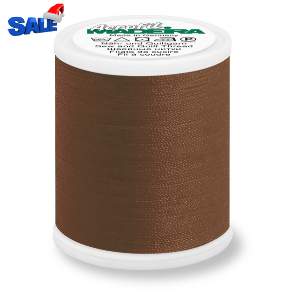 Madeira Aerofil 120 Polyester Quilting & Sewing 40WT Thread - 1100 Yards- 8541 Brown