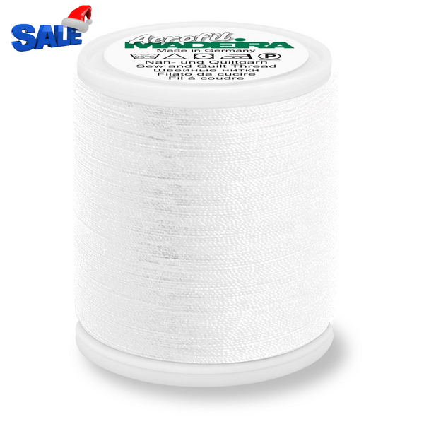 Madeira Aerofil 120 Polyester Quilting & Sewing 40WT Thread - 1100 Yards- 8011 White