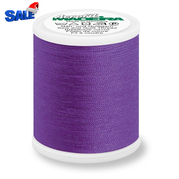 Madeira Aerofil 120 Polyester Quilting & Sewing 40WT Thread - 1100 Yards- 8320 Purple