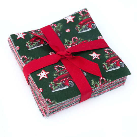 102 Pcs Christmas Variety Fabric Charm Pack - 100% Cotton Quilting Fabric 5" Squares