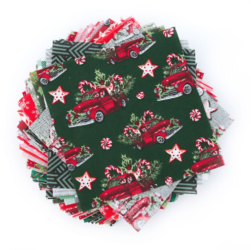 Christmas Variety Fabric Charm Pack - 100% Cotton Quilting Fabric 5" Squares