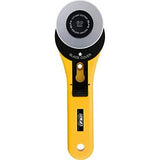 OLFA RTY-3/G 60mm Straight Handle Rotary Cutter 60mm, Yellow