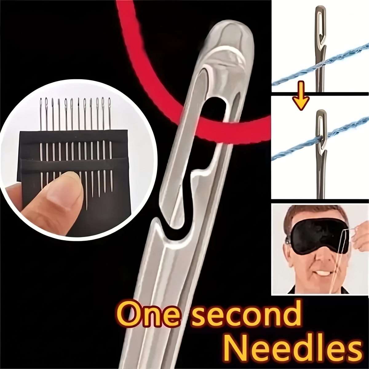 30pcs Self-Threading Needles with Wooden Storage Case - Perfect for Elderly and Easy Sewing - photo 7 of 7 - The Fabric Hut