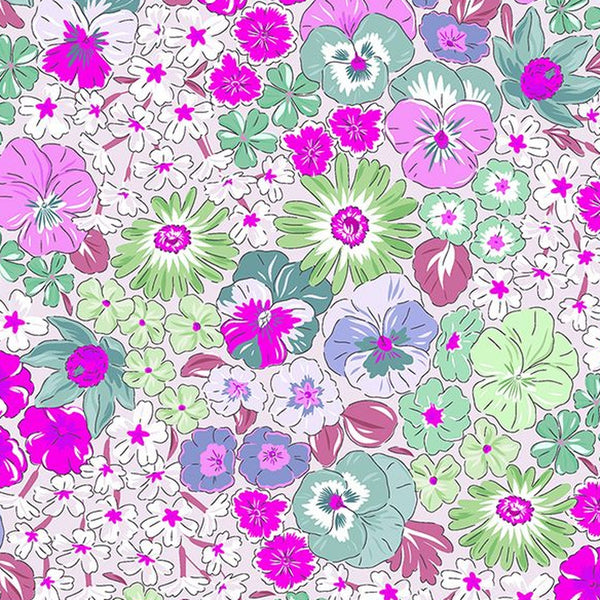 Floral Precut Bundle - 10 Pieces, 18 x 21 in - Urban Liberty Collection - Magenta and Sea Green floral fat quarter print - photo 5 of 12 - The Fabric Hut