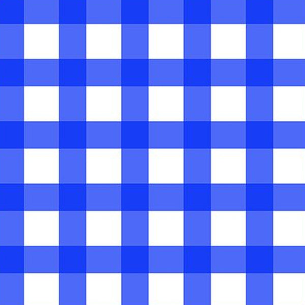 Gingham Precut Bundle - 10 Pieces, 18 x 21 in - Urban Liberty Collection - Royal Blue gingham fat quarter print - photo 6 of 12 - The Fabric Hut