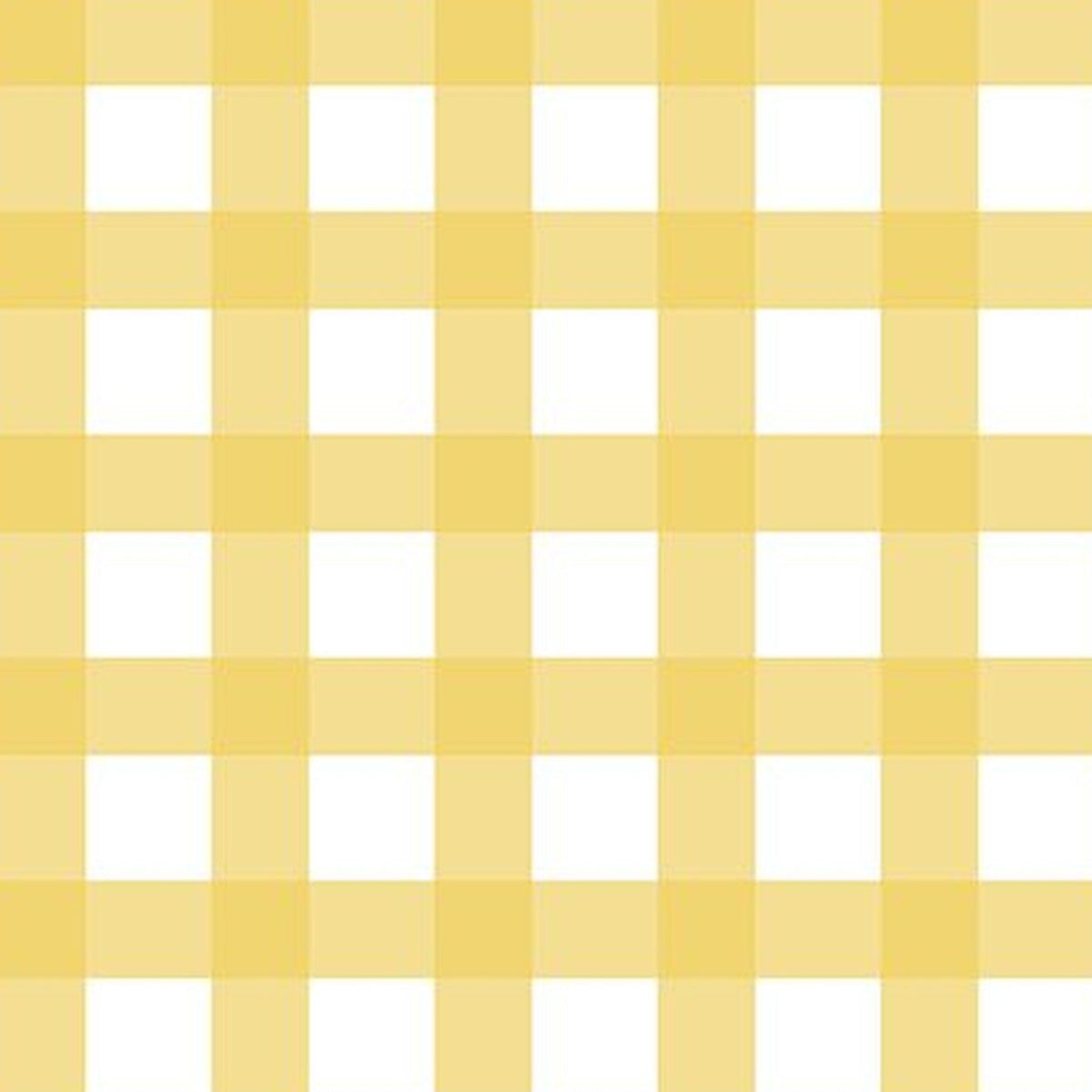 Gingham Precut Bundle - 10 Pieces, 18 x 21 in - Urban Liberty Collection - Butter Yellow gingham fat quarter print - photo 9 of 12 - The Fabric Hut