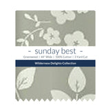 Sage Floral Cotton Fabric by the Yard 44'' Wide 3 Yard Cut Greenwood Wilderness Delights Collection - the folded 3 yard cut with the Sunday Best band - photo 2 of 2 - The Fabric Hut