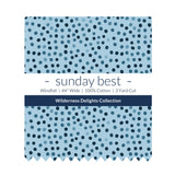 Blue Dot Cotton Fabric by the Yard 44'' Wide 3 Yard Cut Windfall Wilderness Delights Collection - the folded 3 yard cut with the Sunday Best band - photo 2 of 2 - The Fabric Hut