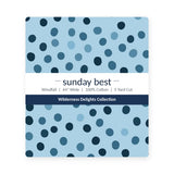 Blue Dot Cotton Fabric by the Yard 44'' Wide 5 Yard Cut Windfall Wilderness Delights Collection - the folded 5 yard cut with the Sunday Best band - photo 2 of 2 - The Fabric Hut