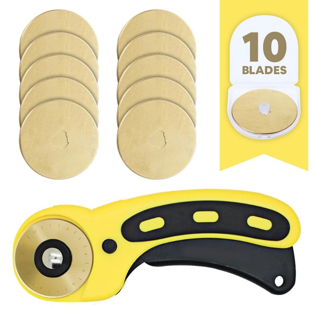 45mm Titanium Coated Rotary Cutter Blades - Pack of 10 - Daily Special $29.97 - The Fabric Hut