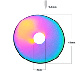 45mm Titanium Coated Rotary Cutter Blades - Round Hole - 10 Blades Pack - The Fabric Hut