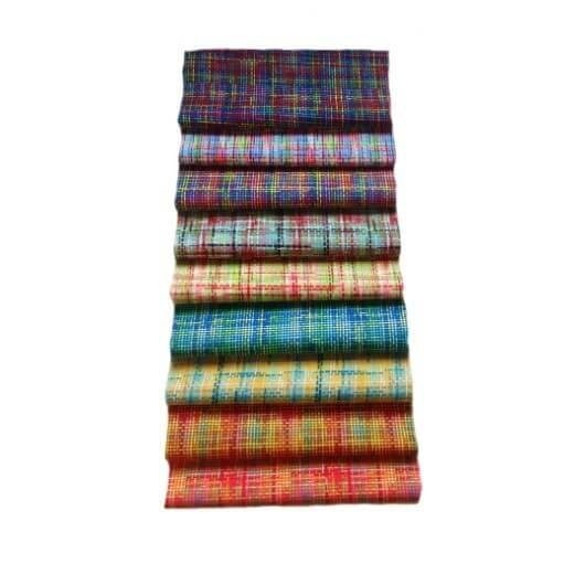 2.5 inch Pretty in Plaid Strip Roll 100% cotton fabric quilting 18 strips
