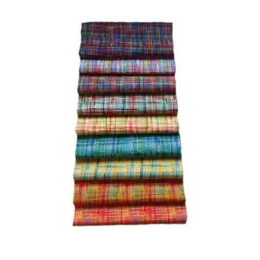 90 Pretty in Plaid pre cut charm pack 5" squares 100% cotton fabric quilt