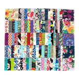 120 Assorted precut charm pack 4" squares 100% cotton fabric quilt scrap