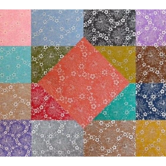 34 Floral Trellis pre cut 10 " squares 100% cotton fabric quilt pastel