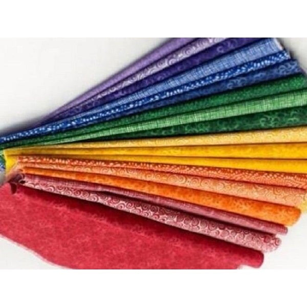 Rainbow Basics 2.5 inch Strip Roll 100% cotton fabric quilting strips 18 strip