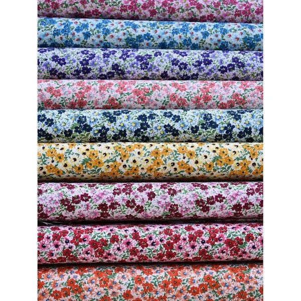 90 Prairie Flower pre cut charm pack 5" squares 100% cotton fabric quilt