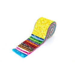 2.5 inch Confetti Sprinkles Jelly Roll 100% cotton fabric quilting strips 17 pieces