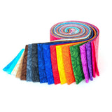 2.5 inch Band of Color Jelly Roll 100% cotton fabric quilting strips 34 pieces