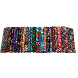 New Vintage floral Shabby chic Dark precut 100% cotton fabric quilt strips 2.5" inch
