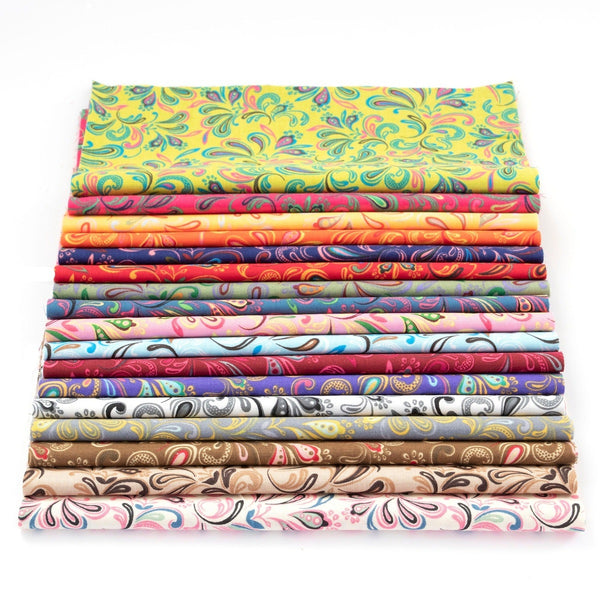 102 Fleur De Lis Bright pre cut charm pack 5" squares 100% cotton fabric quilt pre cut quilt squares