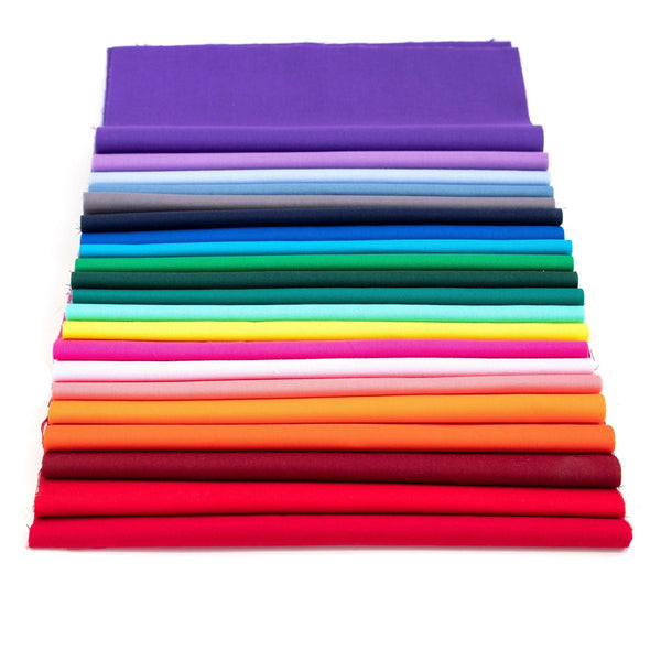 40 Rainbow Solids pre cut 10 " squares 100% cotton fabric quilting