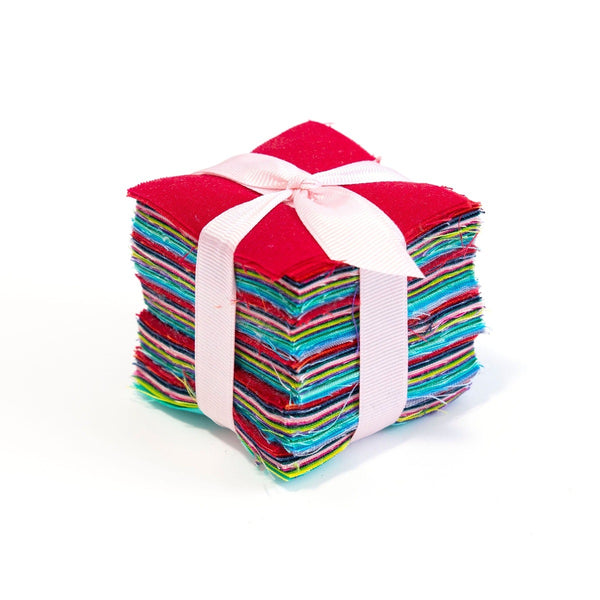 200-teiliges vorgeschnittenes Mini-Charm-Pack mit 2,5-Zoll-Quilts von Rainbow Solids