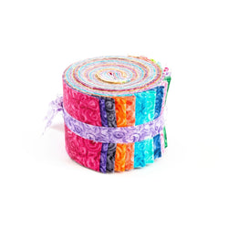 2.5 inch Fancy Swirl Jelly Roll 100% cotton fabric quilting strips