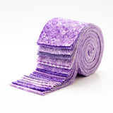 It's All Purple Jelly Roll 2.5 inch pre-cut 100% cotton fabric quilting strips - 18 strips