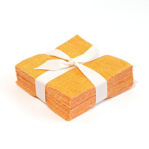 120 Crosshatch Orange pre cut charm pack 5" squares 100% cotton fabric quilt
