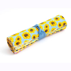 34 piece SUNFLOWERS pre cut Layer Cake 10 " squares 100% cotton fabric quilt