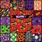 Halloween 1 Jelly Roll pre cut strips quilt fabric 17 pieces 2.5 inch cotton