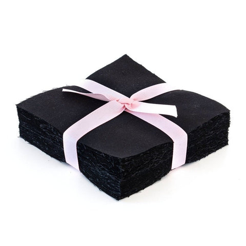 100 Pure Black Moda pre cut charm pack 5" squares 100% cotton fabric quilt